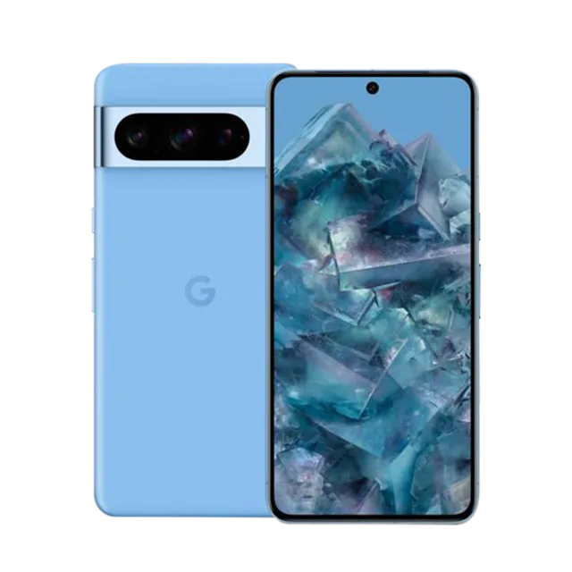 Google Pixel 8 Pro showcasing its 6.7-inch QHD+ OLED display with a 120Hz refresh rate and slim bezels.